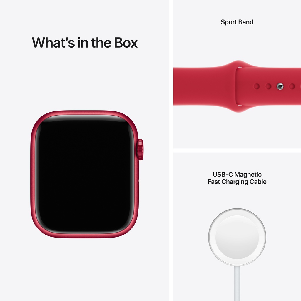 Apple Watch Series 7 (PRODUCT)RED Aluminium Case with (PRODUCT)RED Sport  Band (41mm, GPS and Cellular)